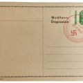 1st day postcard with the special big stamp for Hitler's birthday in 1942