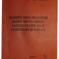 Allied travel permit  Nr. 445601, Firmberger Josef