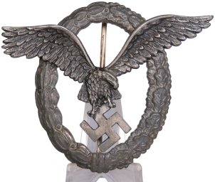 Luftwaffe pilot's badge, Assmann. (Flugzeugführerabzeichen) near mint