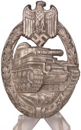 Panzerkampfabzeichen in Silber W. Deumer