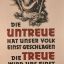 WW2 Poster. Unfaithfulness has defeated our people once. Adolf Hitler 3