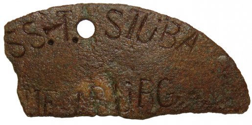 Part of the dog tag SS- T STUBA Oranienburg