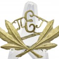 Small size Russian Imperial Gymnasium cap badge