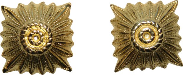 12 mm gold Wehrmacht or W-SS rank pip for officers shoulder boards