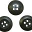 Wooden button for tunics and trousers, black. 14 mm 0