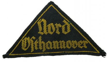 Nord Ost Hannover HJ Gebietsdreiec arm patch. Early, pre-1937 year