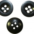Medium size button for trousers and Panzer tunics, black. 17 mm