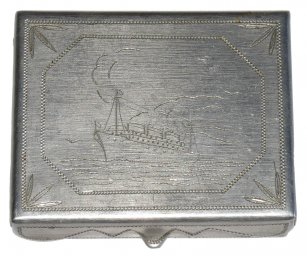 German POW made cigarette case from Tallinn 1947