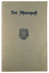 1942 Ahnenpass Ancestors Book of the Aryan lineage