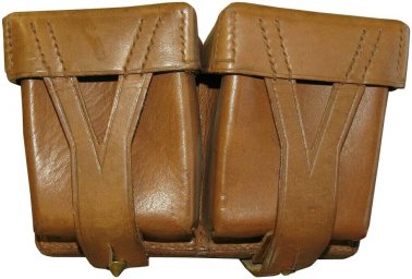 Soviet Russian reparation DDR made leather ammo pouch for Mosin-Nagant