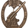 Wehrmacht anti-aircraft gunner badge in Buntmetal - Juncker