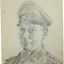 German Feldwebel, artwork by G. Stauch, the Wehrmacht war artist. Juni 1944, Eastern front. Original 0