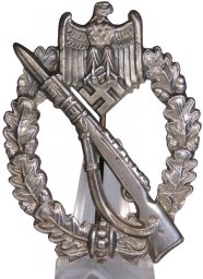 Extreme rare solid buntmetall Infanteriesturmabzeichen by Wiedmann, E. Ferd
