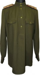 Soviet M 43 officers gimnasterka for Major of supply/comissariat service.