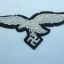 Luftwaffe eagle on the felt base, moth damage 2