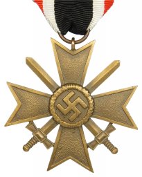 Brass made War Merit Cross KVK2 with swords