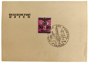 Postcard of the first day - postmark Generalgouvernement