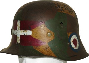 Austrian M16 Wehrmacht re-issue helmet, camouflage. Danish resistance