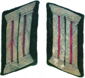 Wehrmacht Heer (Army) Headquarter or Veterinary service salty collar tabs