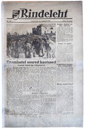 WW2 newspaper in Estonian Rindeleht Nr. 13, 1944