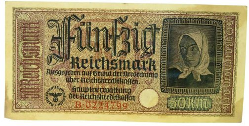 German occupied eastern territories 50 Reichsmark, 1941-45 year