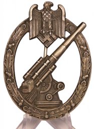 Wehrmacht anti-aircraft gunner badge in Buntmetal - Juncker