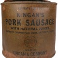 A can of Lend-Lease sausages from USA  - Kingan's Pork Sausage