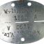 Wehrmacht dogtag W.- In. z.b.V. Dr. 0