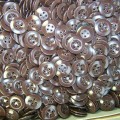Light brown plastic buttons 17-18 mm