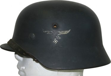 M 40 ET 66 Luftwaffe single decal steel helmet in worn condition