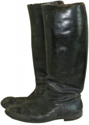 Leather boots of a serviceman of the territorial corps of the Red Army
