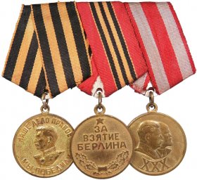 Three medals medal bar