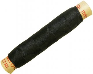 Black vintage cotton thread, 50 meters