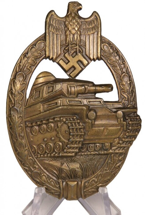 Panzerkampfabzeichen in Bronze Adolf Scholze