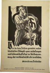 Weekly NSDAP poster with propaganda quotes-mottos, 1939.