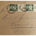 Empty envelope with postmarks dedicated to the Day of Commitment to Youth in 1943