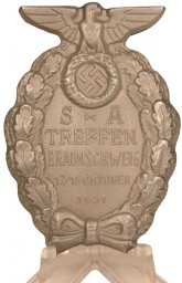 RZM M1/35 marked SA Treffen Braunschweig 1931 badge
