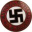 Extreme rare 18 mm NSDAP member badge - marked "22" - Johann Dittrich 0