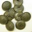 RKKA button for uniforms, steel made and painted in khaki, 21 mm 1