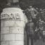 Soviet officers next to the Beethoven monument in Karlovy Vary, Czechoslovakia. 1945 1