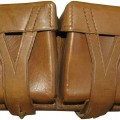 Soviet Russian reparation DDR made leather ammo pouch for Mosin-Nagant