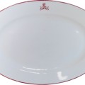 Russian Imperial Army dish for roast with a monogram KB 1819 and crossed guns