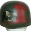 M42 German helmet with Soviet propaganda art 0