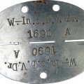 Wehrmacht dogtag W.- In. z.b.V. Dr.