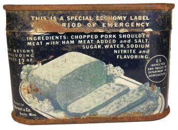 SPAM chopped pork can by lend lease