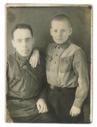 Red Army Lieutenant with his son