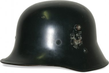 Black Austrian M 16 Polizei steel helmet