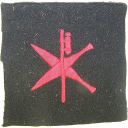 Imperial Russian navy personnel sleeve patch. Minor/Explosives engineering. Mint.